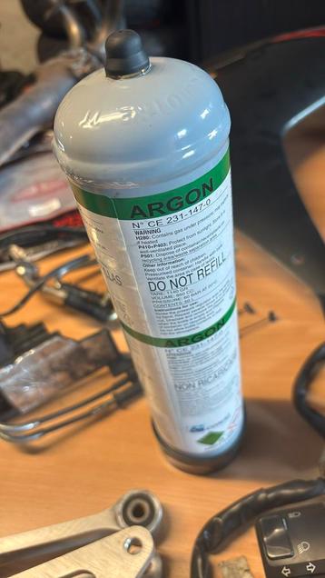 Argon welco wegwerpfles 1L 3 stuks + ontspanner, Enlèvement