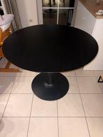 Zwarte houten tafel met 4 stoelen, Ophalen, Zo goed als nieuw