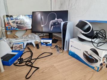 Zo goed als nieuwe PS5 Disc+VR set met accessoires en games! beschikbaar voor biedingen