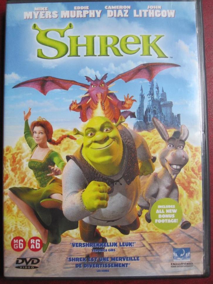 Shrek (2001), Cd's en Dvd's, Dvd's | Tekenfilms en Animatie, Zo goed als nieuw, Amerikaans, Tekenfilm, Vanaf 6 jaar, Ophalen of Verzenden