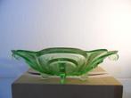 groene glazen schaal vintage, Antiek en Kunst, Antiek | Schalen, Ophalen of Verzenden