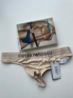 EA Microfiber String maat L, Kleding | Heren, Ondergoed, Verzenden, Beige, Emporio Armani, Slip