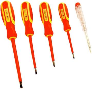Schroevendraaier set 5dlg. Geïsoleerd. - Nieuw beschikbaar voor biedingen