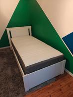 Eenpersoonsbed (bed+matras) nieuw=280€ - gratis dons&lakens, Enlèvement, Blanc