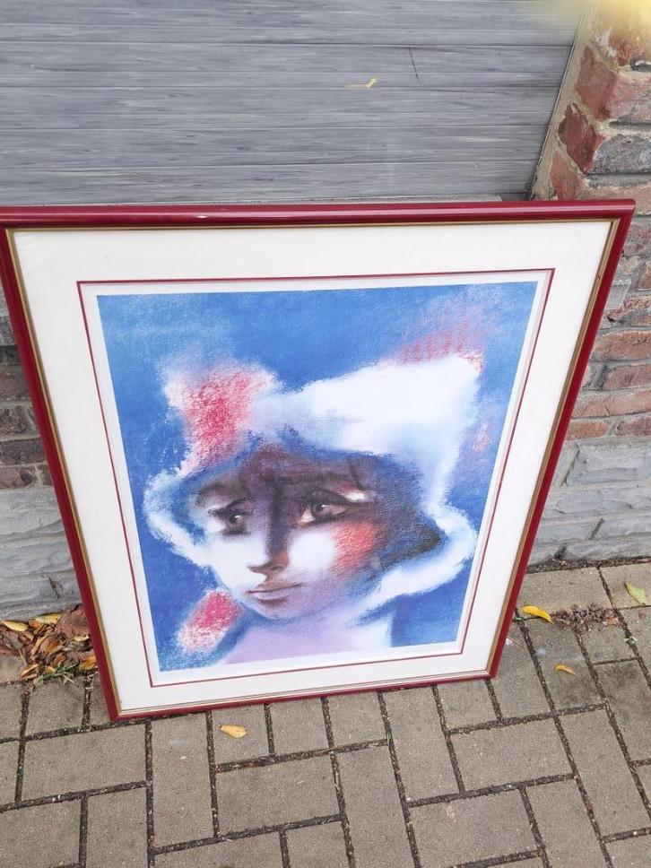 lithographie signe roger somville, Antiek en Kunst, Kunst | Litho's en Zeefdrukken, Ophalen