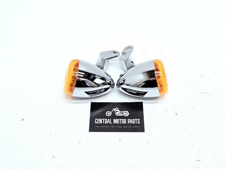 Chromen Knipperlichten voorkant voor Dyna, Motoren, Onderdelen | Harley-Davidson, Gebruikt, Ophalen of Verzenden