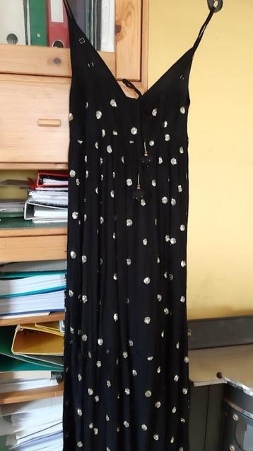 Lange prachtige Goa jurk zwart goud S/M perfecte staat, Kleding | Dames, Jurken, Maat 38/40 (M), Zwart, Ophalen of Verzenden, Zo goed als nieuw