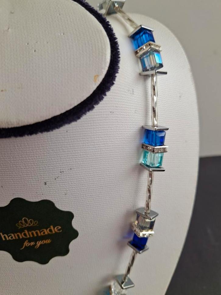 Schitterende kristallen ketting met oorbellen, handgemaakt., Handtassen en Accessoires, Overige Accessoires, Ophalen of Verzenden