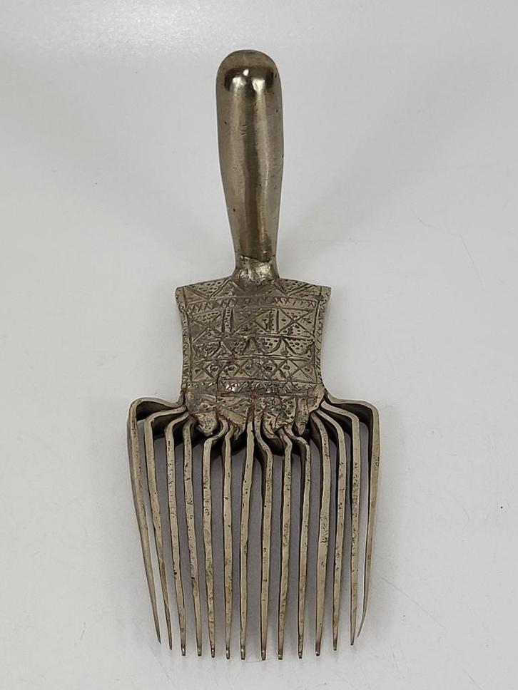 Antieke Ethnografische Metalen Kam/Weefgereedschap, Antiek en Kunst, Kunst | Niet-Westerse kunst, Ophalen of Verzenden