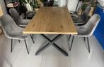 Eettafel + stoelen 4 personen, Huis en Inrichting, Ophalen, Zo goed als nieuw, Vier personen, Rechthoekig