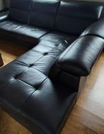 Lederen  salon, Huis en Inrichting, Ophalen, Zo goed als nieuw, Leer