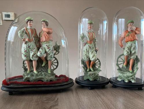 3 prachtige oude beelden in biscuit, Antiek en Kunst, Antiek | Keramiek en Aardewerk, Ophalen