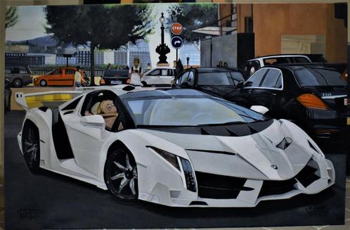 Lamborghini supercar schilderij, gesigneerd Joky Kamo 2021, Antiek en Kunst, Kunst | Schilderijen | Abstract, Ophalen
