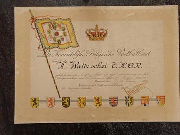 Officiële certificaat Thor Waterschei  KBVB 1954