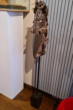 Houten beeld / masker op voet, Papoea-Nieuw-Guinea, Iatmul, Antiek en Kunst, Kunst | Beelden en Houtsnijwerken, Ophalen of Verzenden