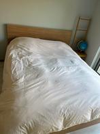 GRATIS: MALM bed Ikea hout, Huis en Inrichting, Ophalen, Gebruikt, Tweepersoons