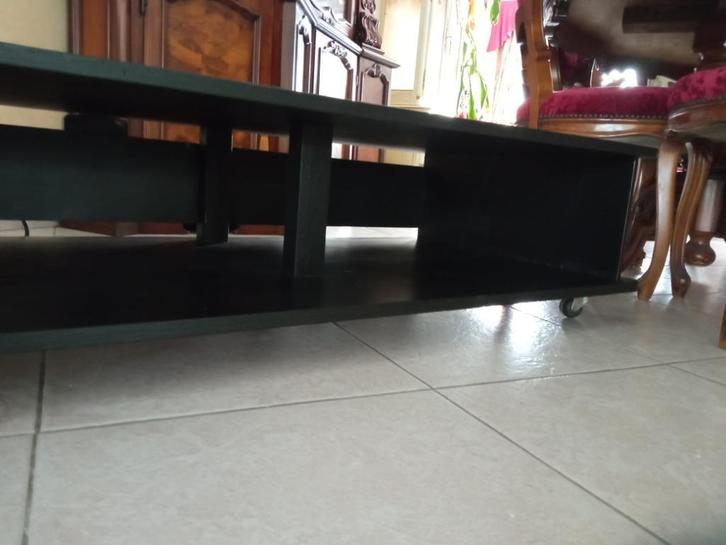 Zwarte TV-hifi tafel, Audio, Tv en Foto, Televisiebeugels, Zo goed als nieuw, Ophalen