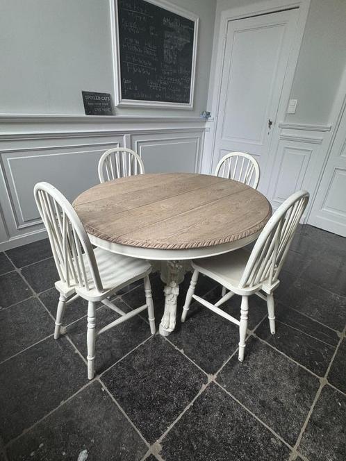 Antieke tafel met stoelen, Antiek en Kunst, Antiek | Meubels | Tafels, Ophalen
