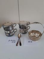 Tafelzilver- set koffie filter met 2 zilveren lepeltjes €15, Ophalen