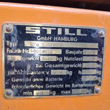 Still elektrische heftruck  beschikbaar voor biedingen