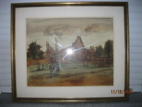 Alfons Vermeir gemengde techniek, Antiek en Kunst, Curiosa en Brocante, Ophalen