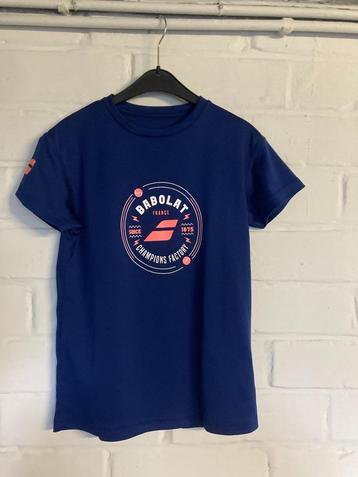 Blauw sport t-shirt, Babolat, 10-12 jaar beschikbaar voor biedingen