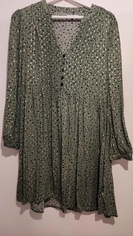 Groene jurk met zwarte en goudkleurige vlekken Veritas, Kleding | Dames, Jurken, Ophalen