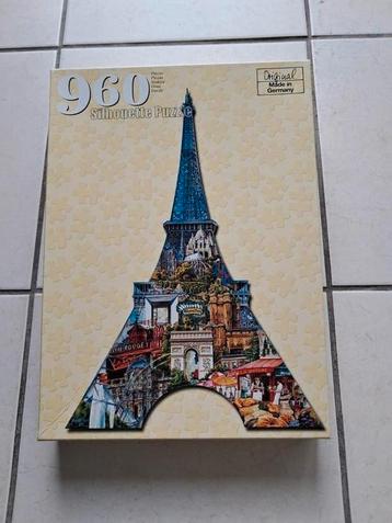 Silhouette puzzel 960 stukjes- Eiffeltoren beschikbaar voor biedingen