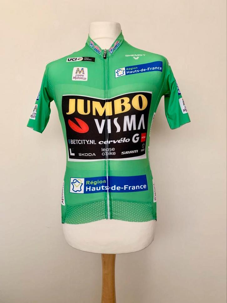 Jumbo Visma 2023 4 Jours Dunkerque Green Jersey worn Kooij, Sport en Fitness, Wielrennen, Zo goed als nieuw, Kleding, Ophalen of Verzenden