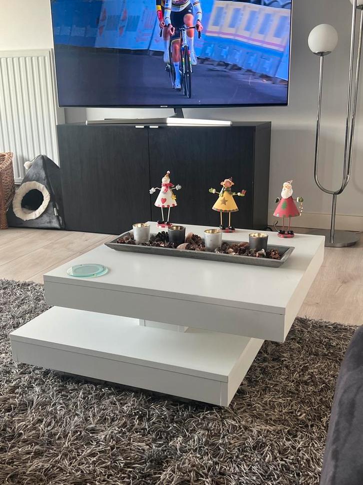 Witte design salontafel – modern & strak, Huis en Inrichting, Kasten |Televisiemeubels, Zo goed als nieuw, Ophalen