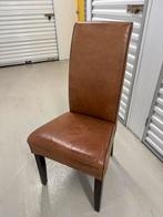Eetkamerstoelen GRATIS 4 Stuks in Leer en zeer netjes, Huis en Inrichting, Stoelen, Ophalen, Gebruikt, Bruin, Leer