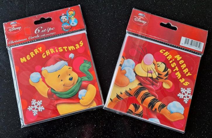 Te koop 12 nieuwe kerstkaarten van Disney (met enveloppen)., Diversen, Kerst, Nieuw, Ophalen of Verzenden