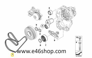 Multie riem Poly riem BMW E81 E82 E87 E88 N47 OE 11288575058 beschikbaar voor biedingen