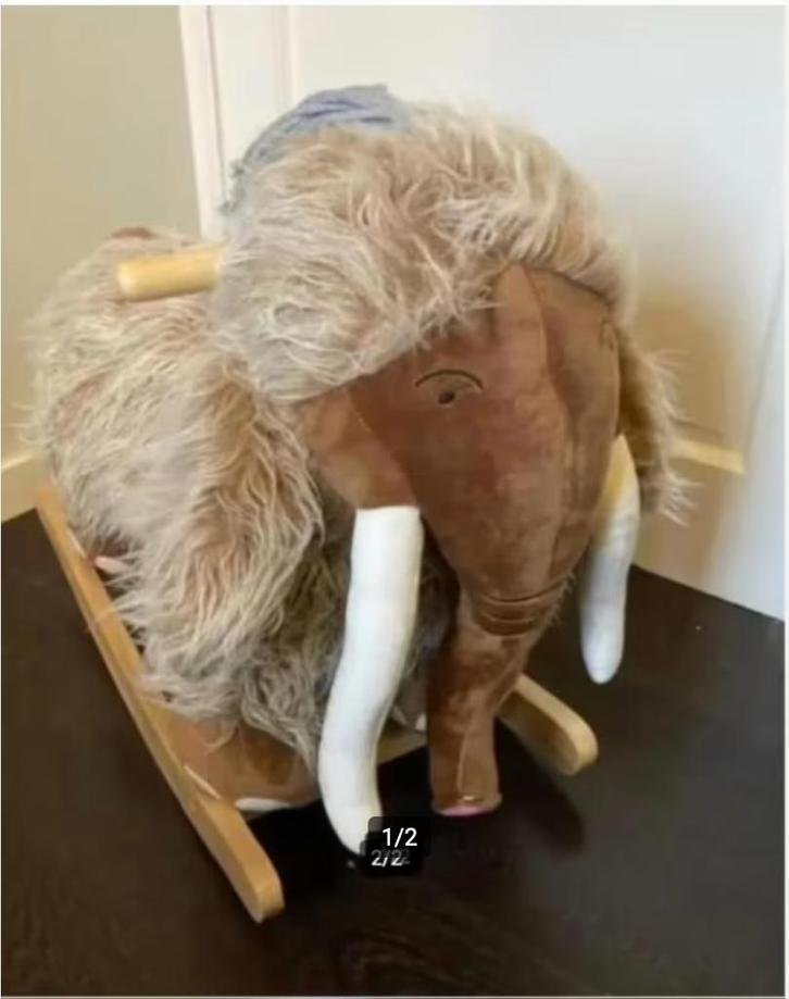 Nieuw schommeldier Marly de Mammoet, Kinderen en Baby's, Speelgoed | Hobbelfiguren, Nieuw, Ophalen of Verzenden