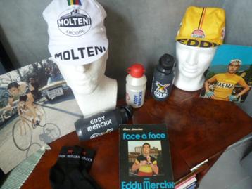 Merckx vintage collectie petje, bidon, kaarten, posters etc. beschikbaar voor biedingen