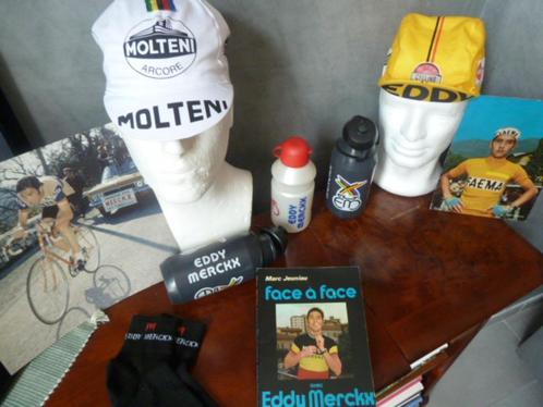 Merckx vintage collectie petje, bidon, kaarten, posters etc., Sport en Fitness, Wielrennen, Zo goed als nieuw, Overige typen, Ophalen of Verzenden