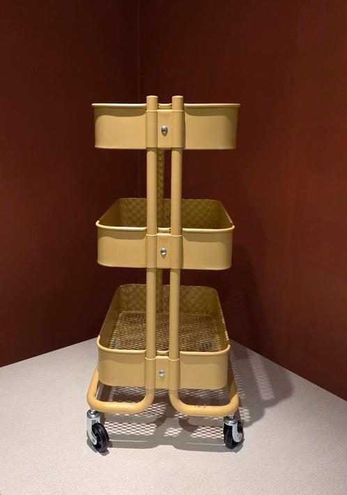 IKEA RÅSKOG trolley – mosterdgeel – quasi nieuw, Huis en Inrichting, Kasten | Overige, Ophalen