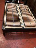 BED met lattenbodem, Huis en Inrichting, Ophalen, Verstelbaar, Zwart, Tweepersoons