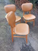 3 vintage stoelen, Bois, Utilisé, Enlèvement ou Envoi