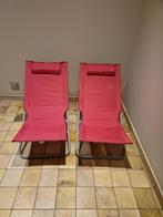 Twee zeteltjes, Jardin & Terrasse, Chaises de jardin, Enlèvement, Comme neuf, Synthétique, Pliant