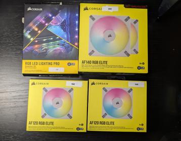 Corsair iCUE AF140 RGB ELITE (dual pack)+ 2x120mm AF elite R beschikbaar voor biedingen