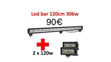 Led bar 306w + 2 x verstralers 120w nieuw! beschikbaar voor biedingen