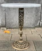 French Style Marble Side Table with Brass Base, Ophalen