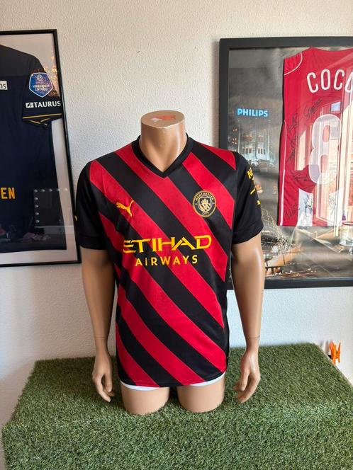 Manchester City uitshirt 2022-2023, Sport en Fitness, Voetbal, Zo goed als nieuw, Shirt, Maat L, Verzenden