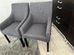2 comfortabele stoelen met armleuning - afneembare hoes., Ophalen, Hout, Twee, Zo goed als nieuw