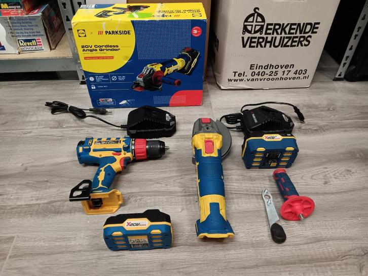 Parkside gelimiteerde machine’s Vijs/boormachine en slijpmac, Doe-het-zelf en Bouw, Gereedschap | Slijpmachines, Gebruikt, Haakse handslijpmachine