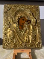 antiek Russisch-orthodox icoon. Onze Lieve Vrouw van Kazan, Antiek en Kunst, Kunst | Niet-Westerse kunst, Ophalen of Verzenden