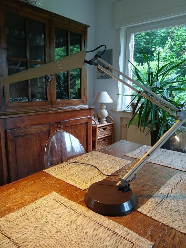 Mooie en goede bureaulamp voor architecten, Huis en Inrichting, Lampen | Tafellampen, Gebruikt, 50 tot 75 cm, Metaal, Overige materialen