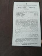 gezin 6 pers omgekomen watervloed 1 feb 53, Ophalen of Verzenden, Bidprentje