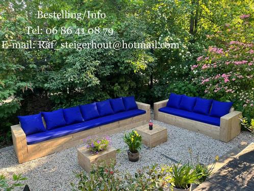 Steigerhout loungebank Hoekbank Loungeset Tuinbank Hoekzetel, Jardin & Terrasse, Ensembles de jardin, Neuf, Salons de jardin, Bois d'échafaudage